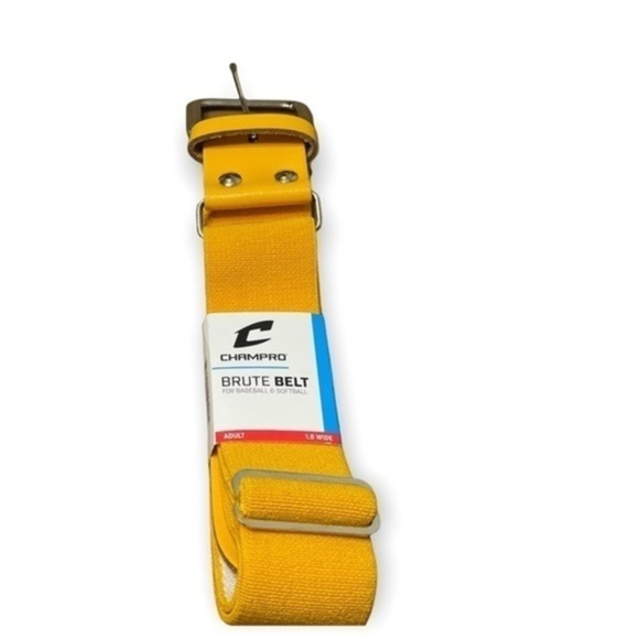 CHAMPRO Adult 1.5 wide sport athletic baseball softball yellow Brute Belt - Picture 1 of 3